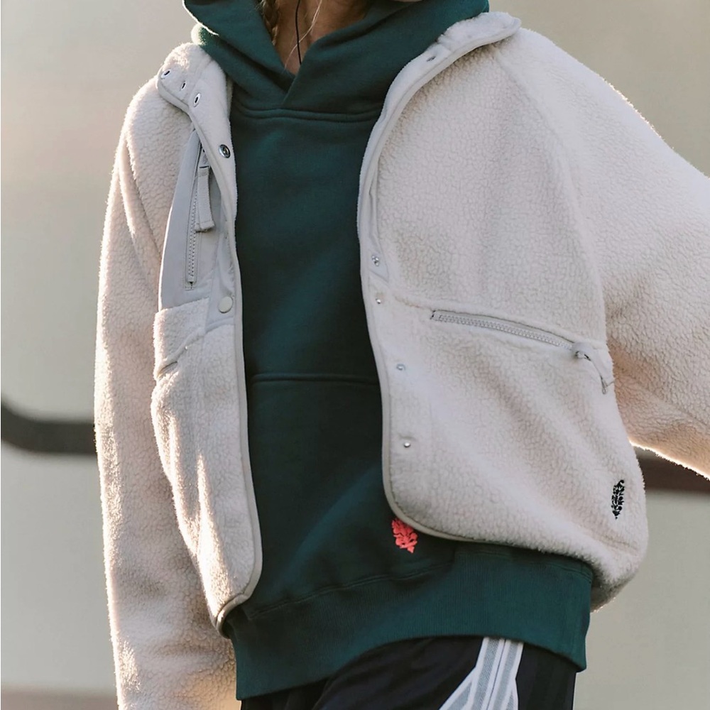 Free People New Hit The Slopes Muted Beige Jacket